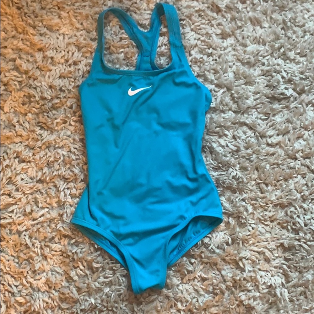 Blue nike girls swimsuit size 8